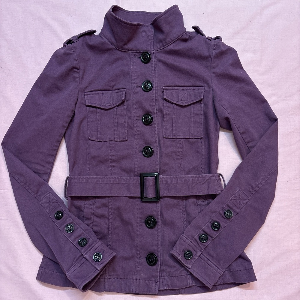 Military style button up jacket